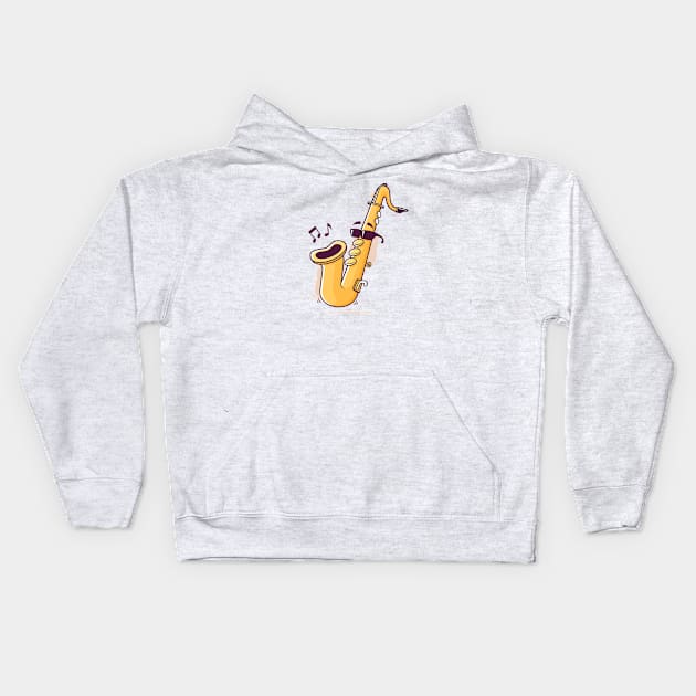 Smooth Jazz Kids Hoodie by zoljo